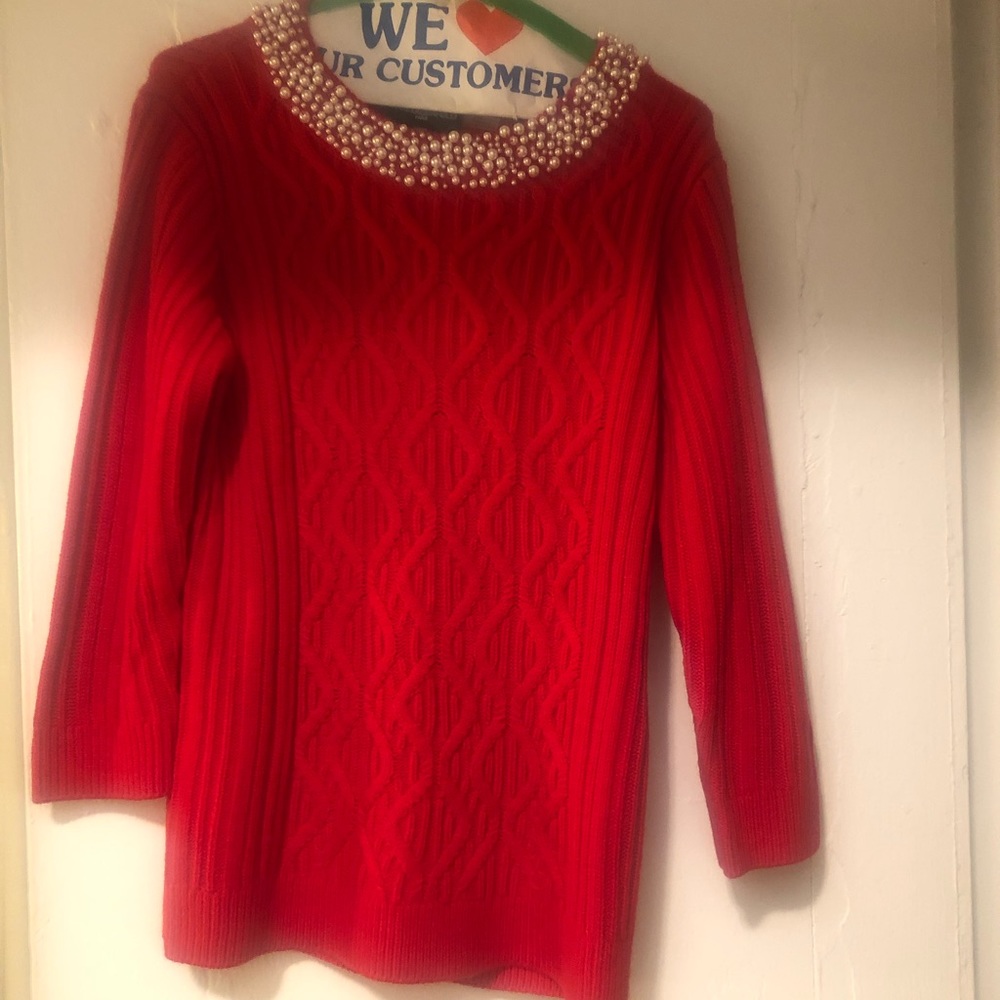 NWT Karl Lagerfeld Red Sweater